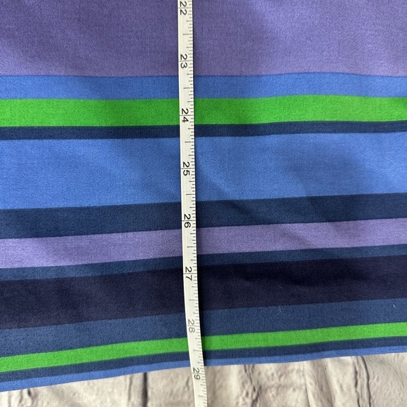 Boden Stripe Navy/Purple/Green Sheath Dress‎ with Statement Necklace – Size 18 - Picture 11 of 13